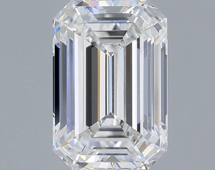 1.60 Carat Emerald Shaped, Ideal Cut, D Color, VVS2 Clarity, IGI Certified Lab Grown Diamond