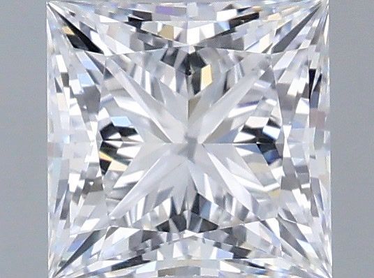 1.34 Carat Princess Shaped, Very Good Cut, D Color, VVS2 Clarity, IGI Certified Lab Grown Diamond