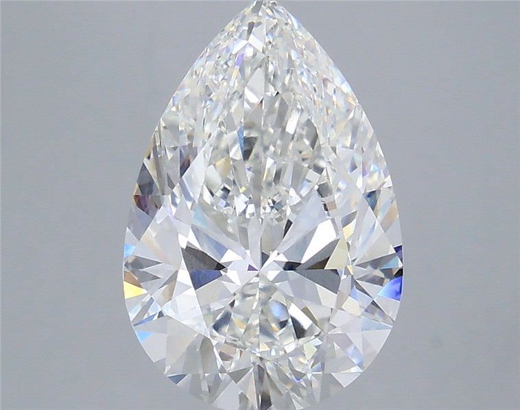5.00 Carat Pear Shaped, Very Good Cut, F Color, VVS2 Clarity, IGI Certified Lab Grown Diamond
