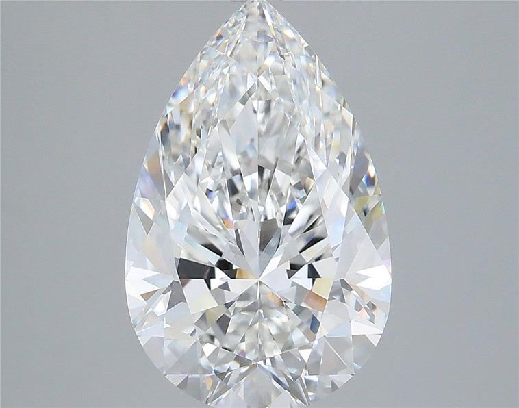4.59 Carat Pear Shaped, Very Good Cut, F Color, VVS2 Clarity, IGI Certified Lab Grown Diamond