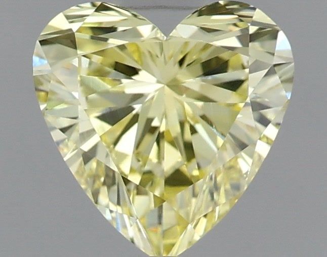 0.75 Carat Heart Shaped, Very Good Cut, FANCY VIVID YELLOW Color, VS1 Clarity, IGI Certified Lab Grown Diamond