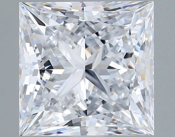1.27 Carat Princess Shaped, Ideal Cut, D Color, VVS2 Clarity, IGI Certified Lab Grown Diamond