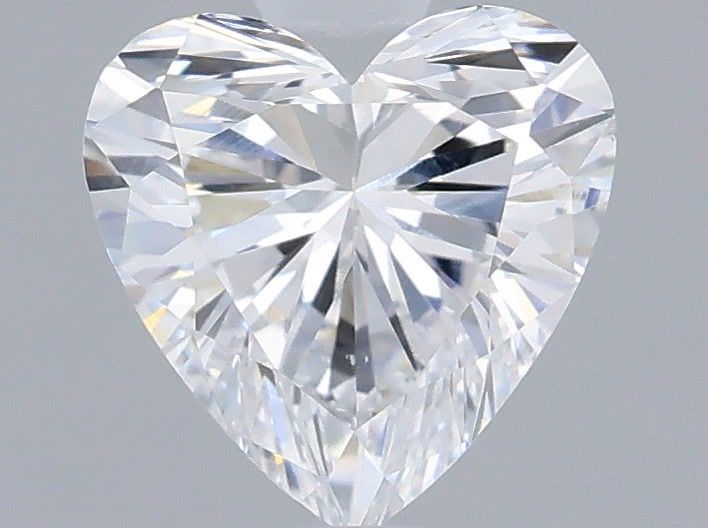 0.57 Carat Heart Shaped, Very Good Cut, D Color, VVS2 Clarity, IGI Certified Lab Grown Diamond