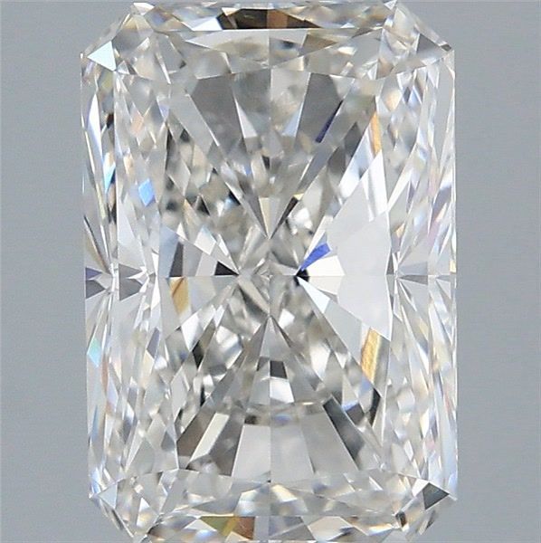 2.96 Carat Radiant Shaped, Ideal Cut, F Color, VVS2 Clarity, IGI Certified Lab Grown Diamond