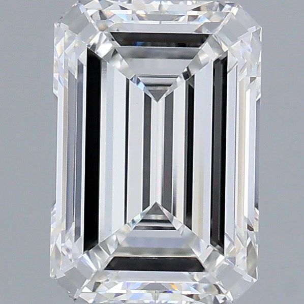 2.06 Carat Emerald Shaped, Ideal Cut, E Color, VVS2 Clarity, IGI Certified Lab Grown Diamond