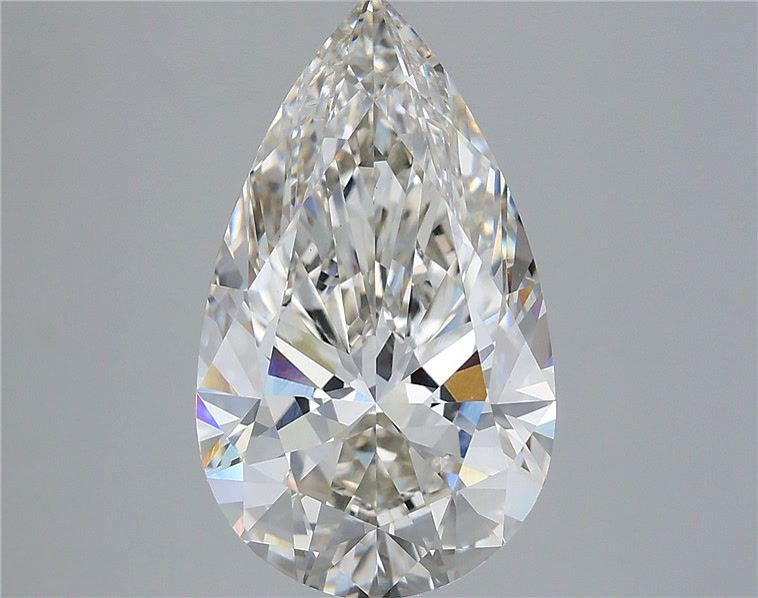 6.01 Carat Pear Shaped, Ideal Cut, H Color, VS1 Clarity, IGI Certified Lab Grown Diamond