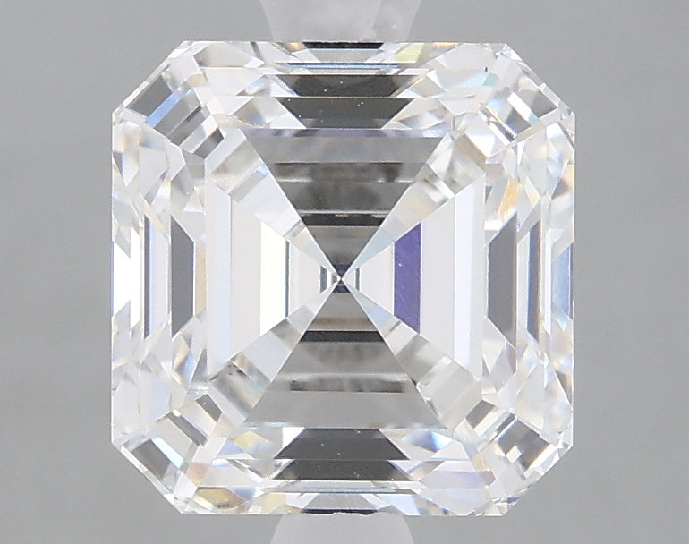 1.97 Carat Asscher Shaped, Ideal Cut, F Color, VS1 Clarity, IGI Certified Lab Grown Diamond