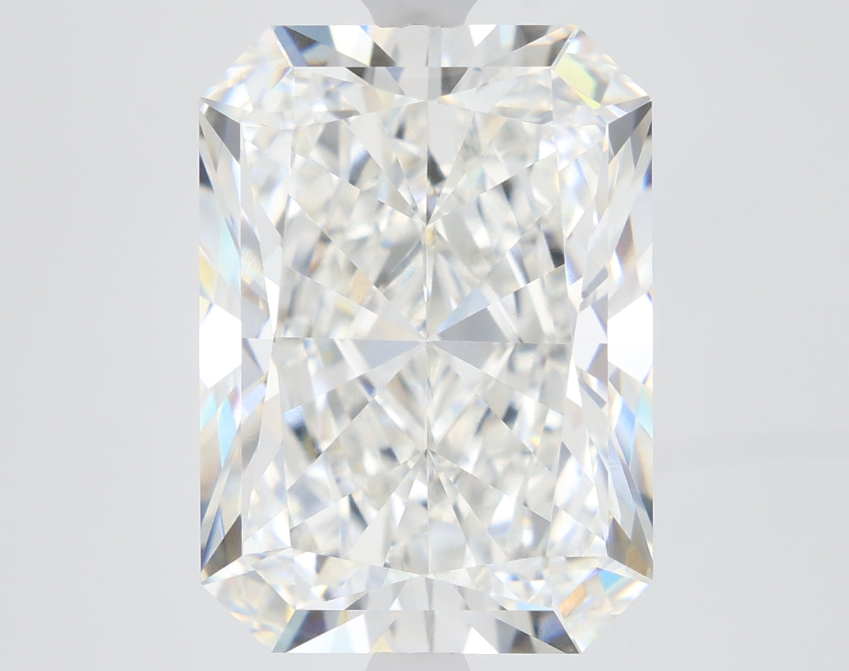 5.58 Carat Radiant Shaped, Ideal Cut, F Color, VVS2 Clarity, IGI Certified Lab Grown Diamond