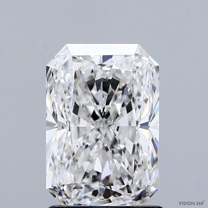 1.71 Carat Radiant Shaped, Ideal Cut, F Color, VS1 Clarity, IGI Certified Lab Grown Diamond