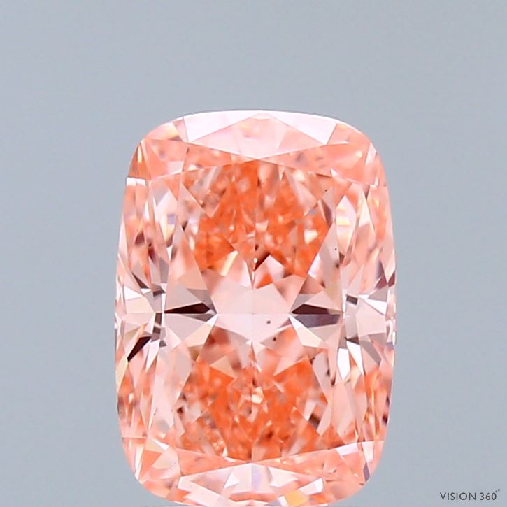 2.02 Carat Cushion Shaped, Excellent Cut, FANCY VIVID PINK Color, VS1 Clarity, IGI Certified Lab Grown Diamond