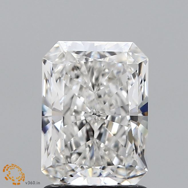 1.57 Carat Radiant Shaped, Ideal Cut, F Color, VS1 Clarity, IGI Certified Lab Grown Diamond