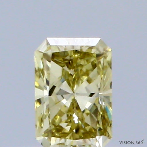0.31 Carat Radiant Shaped, Very Good Cut, FANCY INTENSE YELLOW Color, VS1 Clarity, IGI Certified Lab Grown Diamond
