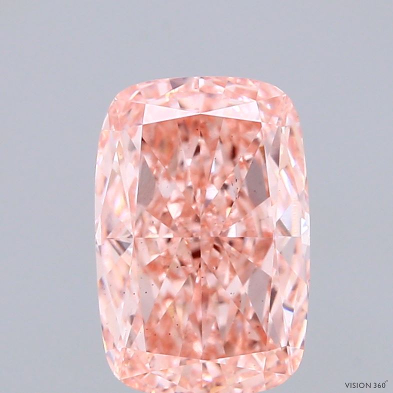 2.53 Carat Cushion Shaped, Excellent Cut, FANCY VIVID PINK Color, VS2 Clarity, IGI Certified Lab Grown Diamond