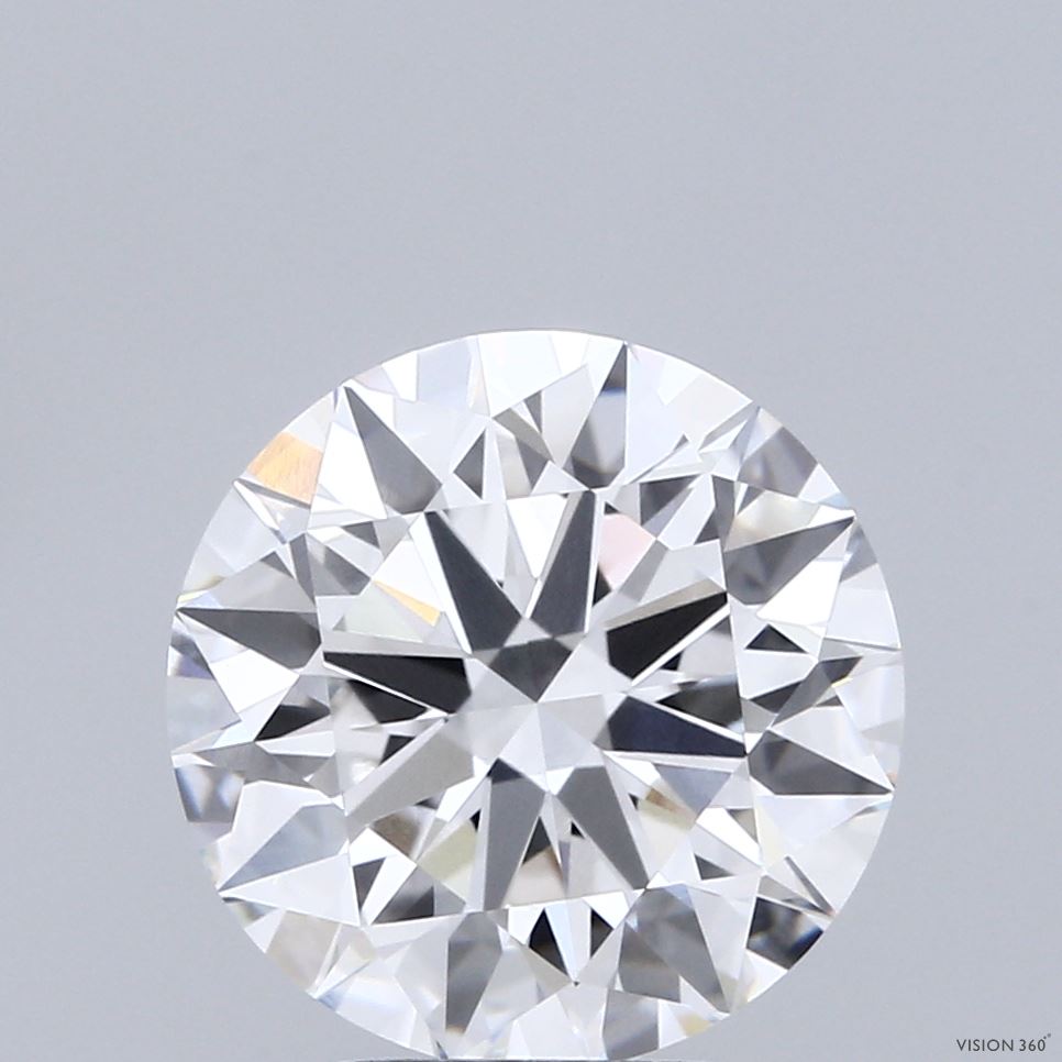 4.03 Carat Round Shaped, Ideal Cut, F Color, VVS1 Clarity, IGI Certified Lab Grown Diamond