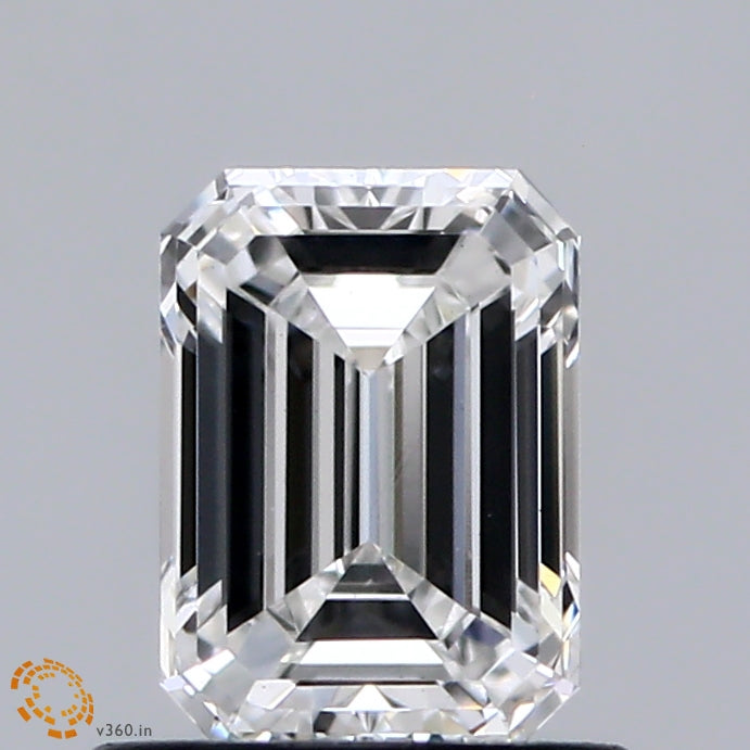 0.92 Carat Emerald Shaped, Ideal Cut, E Color, VS1 Clarity, IGI Certified Lab Grown Diamond