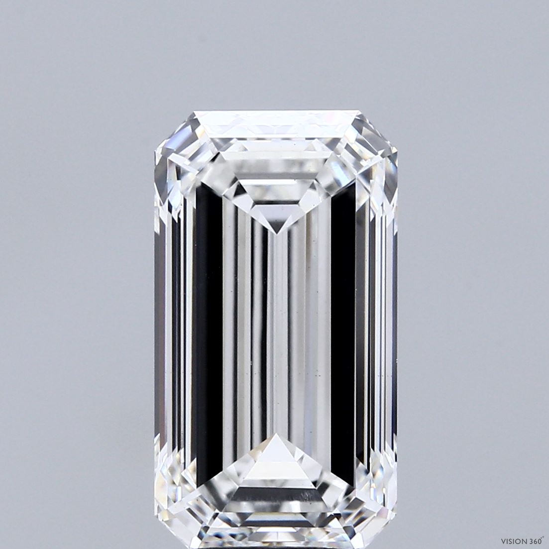 5.31 Carat Emerald Shaped, Ideal Cut, F Color, VS1 Clarity, IGI Certified Lab Grown Diamond