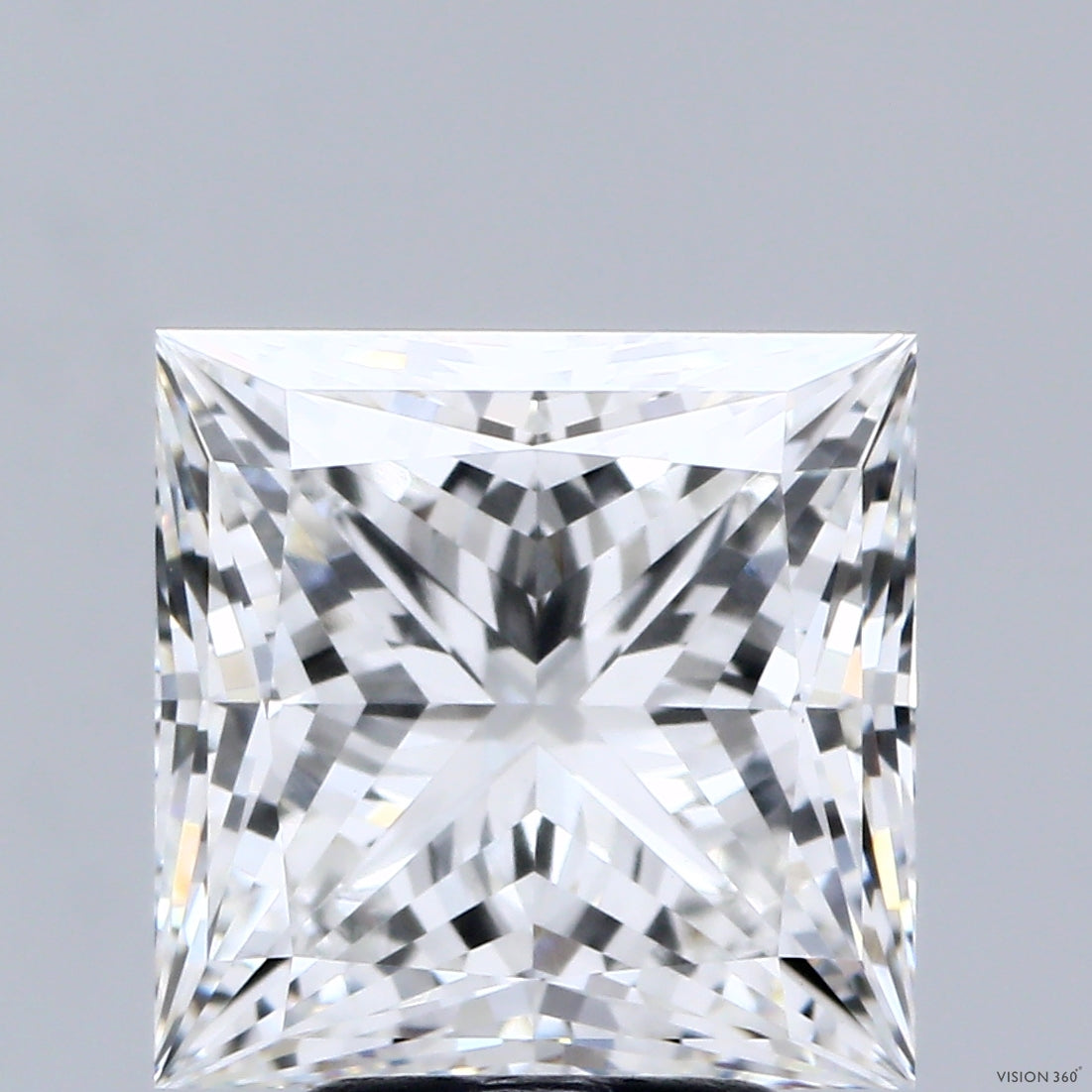 4.53 Carat Princess Shaped, Ideal Cut, E Color, VVS2 Clarity, IGI Certified Lab Grown Diamond