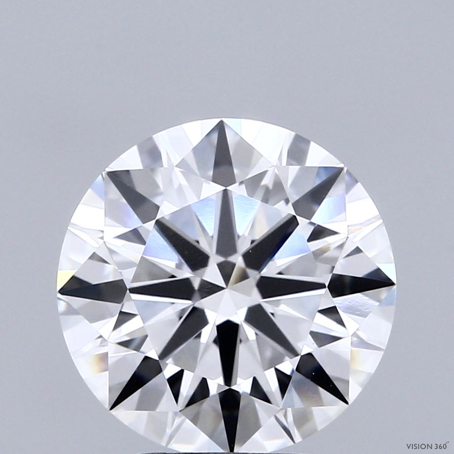 4.09 Carat Round Shaped, Ideal Cut, E Color, VVS2 Clarity, IGI Certified Lab Grown Diamond