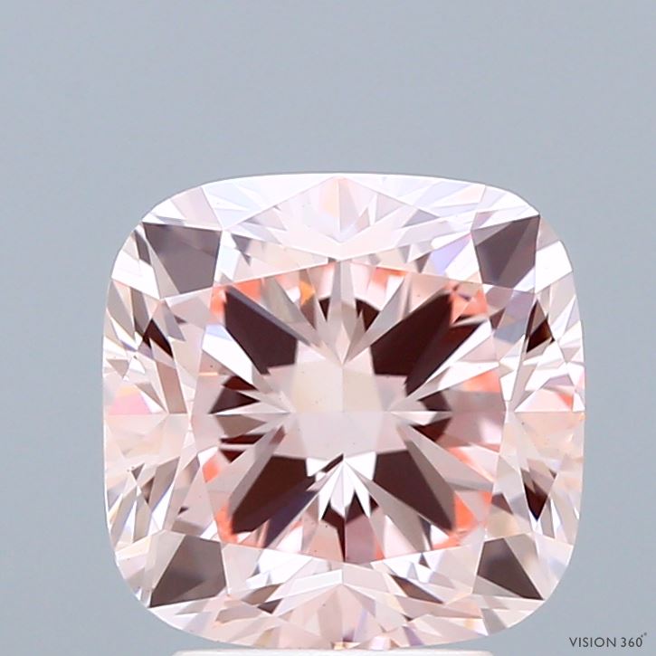 3.06 Carat Cushion Shaped, Ideal Cut, FANCY INTENSE PINK Color, VS1 Clarity, IGI Certified Lab Grown Diamond