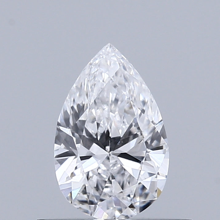 0.45 Carat Pear Shaped, Ideal Cut, D Color, VVS2 Clarity, IGI Certified Lab Grown Diamond