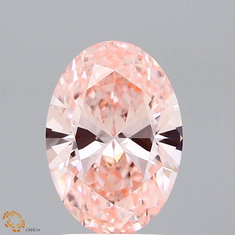 2.01 Carat Oval Shaped, Ideal Cut, FANCY VIVID PINK Color, VS1 Clarity, IGI Certified Lab Grown Diamond