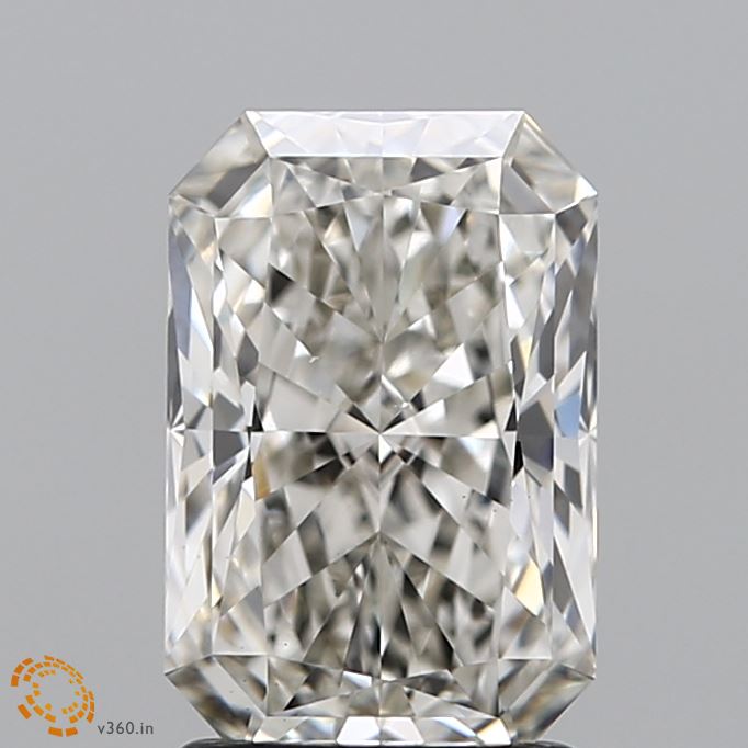 2.03 Carat Radiant Shaped, Ideal Cut, H Color, VS1 Clarity, IGI Certified Lab Grown Diamond