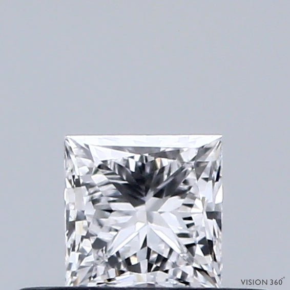 0.32 Carat Princess Shaped, Ideal Cut, D Color, VVS1 Clarity, IGI Certified Lab Grown Diamond