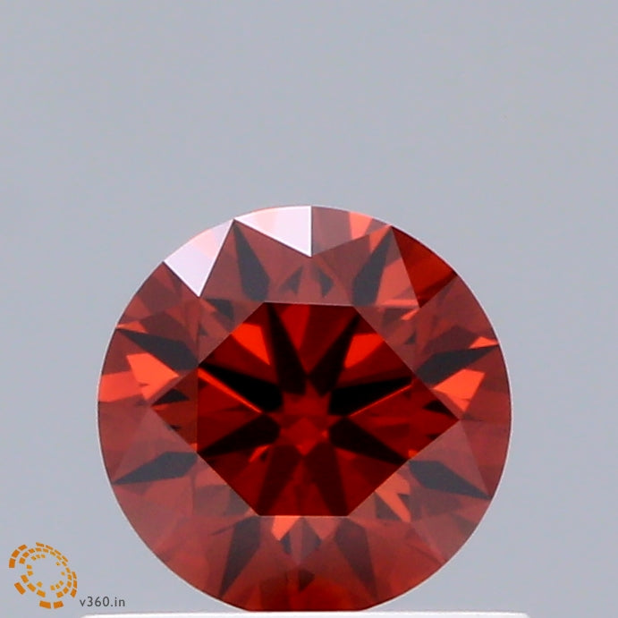 0.63 Carat Round Shaped, Ideal Cut, FANCY DEEP ORANGE Color, VS1 Clarity, IGI Certified Lab Grown Diamond