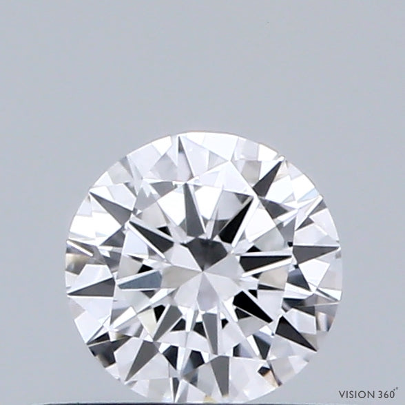 0.38 Carat Round Shaped, Very Good Cut, D Color, VVS2 Clarity, IGI Certified Lab Grown Diamond