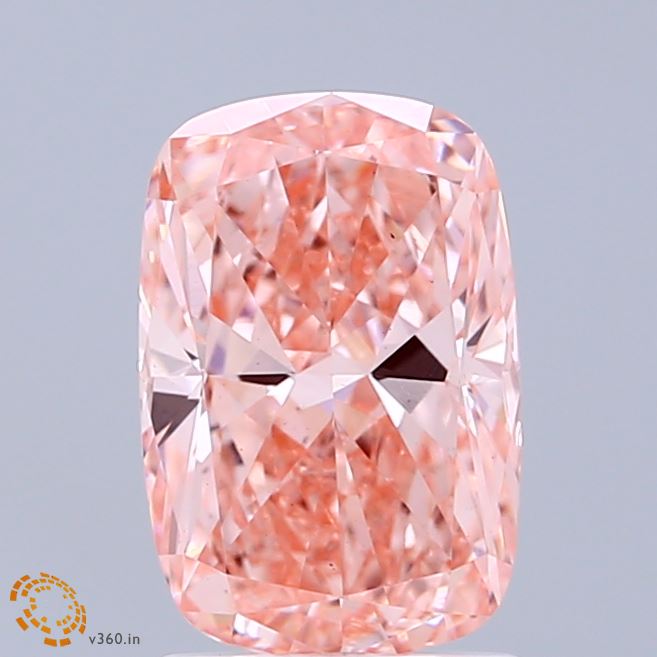 2.00 Carat Cushion Shaped, Excellent Cut, FANCY VIVID PINK Color, VS2 Clarity, IGI Certified Lab Grown Diamond