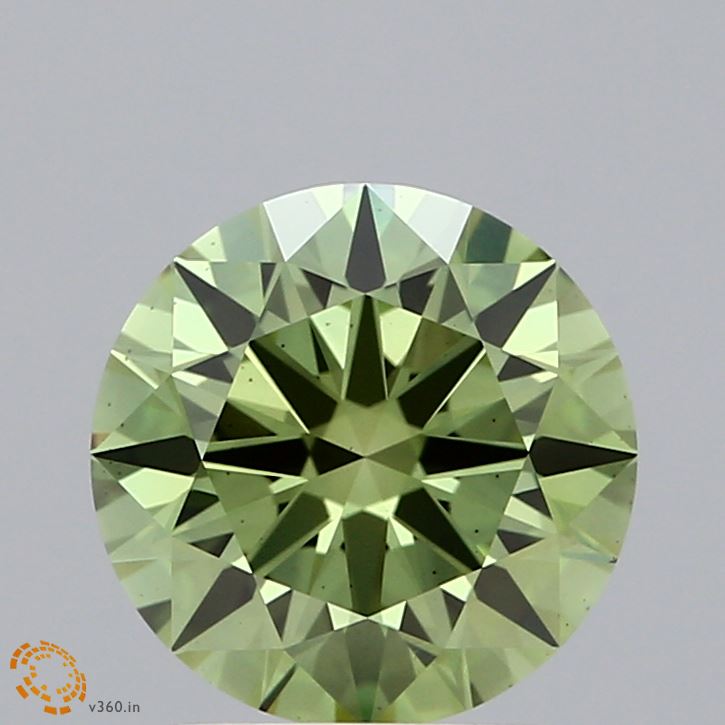 2.14 Carat Round Shaped, Ideal Cut, FANCY VIVID GREEN Color, VS2 Clarity, IGI Certified Lab Grown Diamond