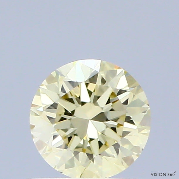 0.43 Carat Round Shaped, Excellent Cut, Y-Z Color, VVS1 Clarity, IGI Certified Lab Grown Diamond