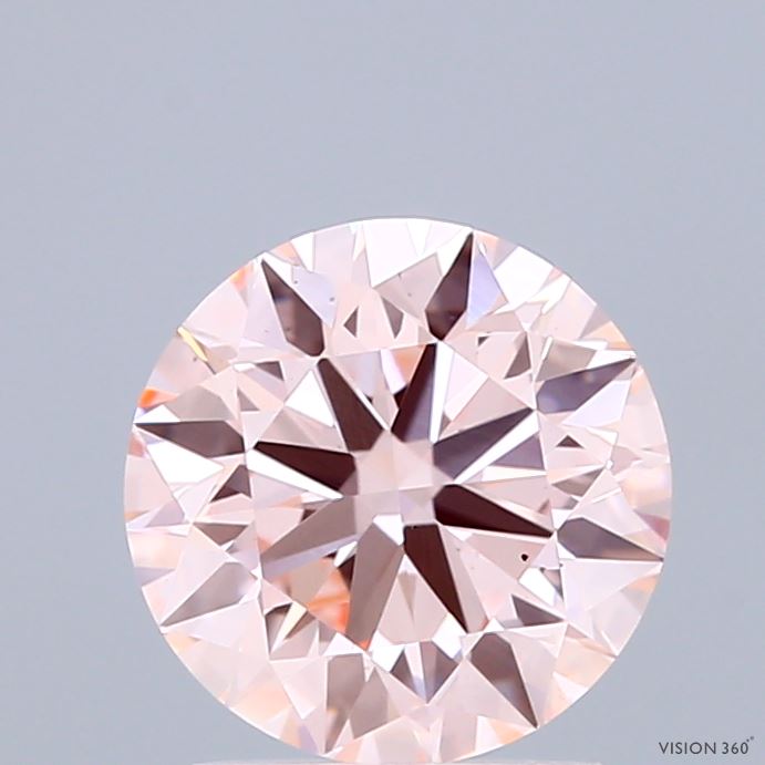 1.79 Carat Round Shaped, Excellent Cut, FANCY INTENSE PINK Color, VS2 Clarity, IGI Certified Lab Grown Diamond