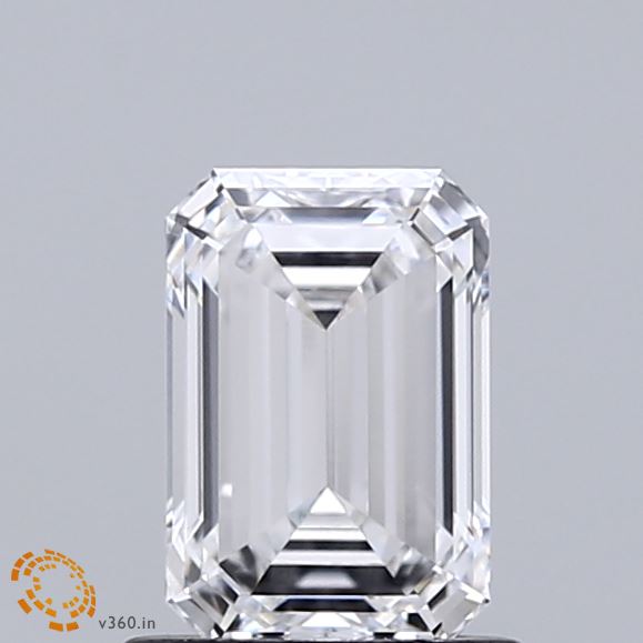 1.06 Carat Emerald Shaped, Ideal Cut, D Color, VVS1 Clarity, IGI Certified Lab Grown Diamond