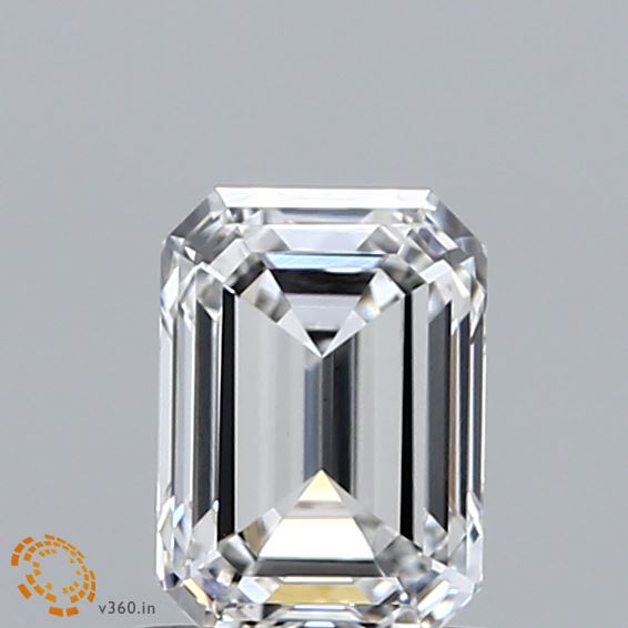 0.94 Carat Emerald Shaped, Ideal Cut, F Color, VS1 Clarity, IGI Certified Lab Grown Diamond