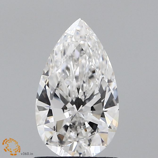 0.94 Carat Pear Shaped, Ideal Cut, F Color, VS1 Clarity, IGI Certified Lab Grown Diamond