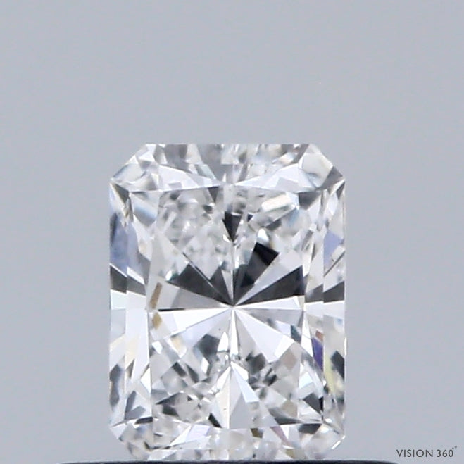 0.51 Carat Radiant Shaped, Excellent Cut, D Color, VS1 Clarity, IGI Certified Lab Grown Diamond