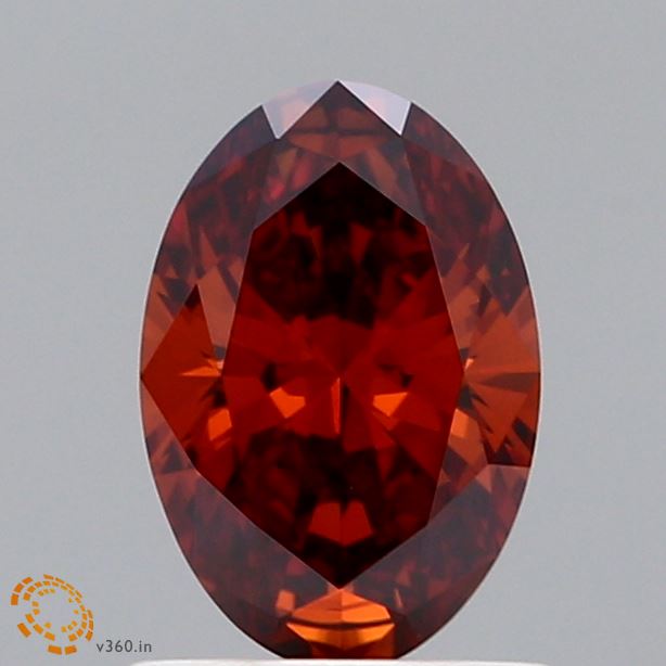 1.01 Carat Oval Shaped, Ideal Cut, FANCY DEEP ORANGE Color, VS1 Clarity, IGI Certified Lab Grown Diamond
