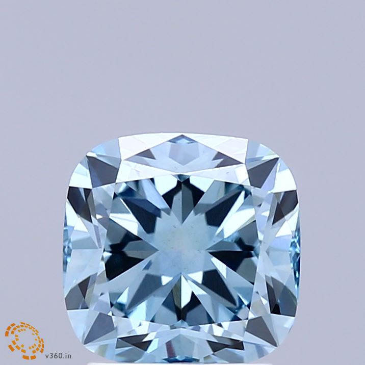 2.17 Carat Cushion Shaped, Excellent Cut, FANCY VIVID BLUE Color, VS1 Clarity, IGI Certified Lab Grown Diamond
