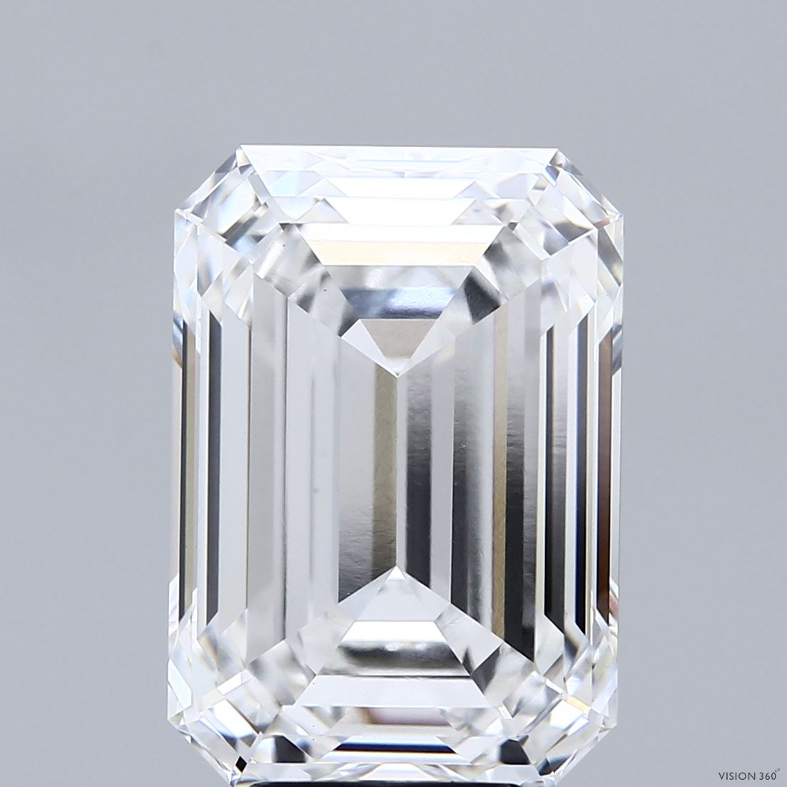 8.41 Carat Emerald Shaped, Ideal Cut, F Color, VVS2 Clarity, IGI Certified Lab Grown Diamond