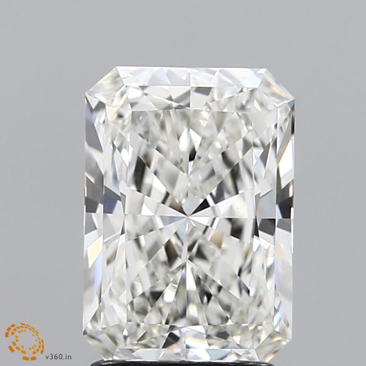 2.04 Carat Radiant Shaped, Excellent Cut, G Color, VVS2 Clarity, IGI Certified Lab Grown Diamond