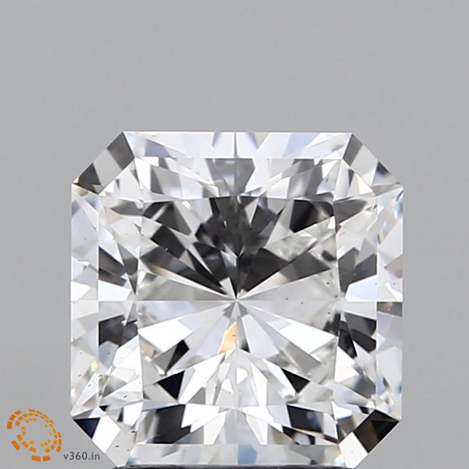 2.04 Carat Radiant Shaped, Ideal Cut, F Color, VS2 Clarity, IGI Certified Lab Grown Diamond