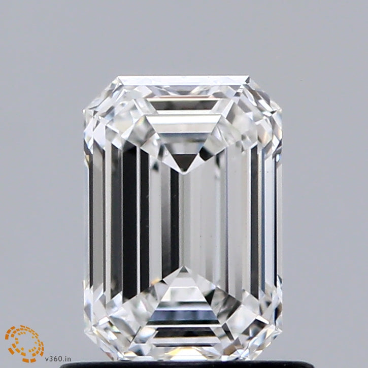 0.94 Carat Emerald Shaped, Ideal Cut, E Color, VS1 Clarity, IGI Certified Lab Grown Diamond