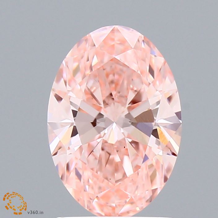 1.69 Carat Oval Shaped, Ideal Cut, FANCY VIVID PINK Color, VS1 Clarity, IGI Certified Lab Grown Diamond