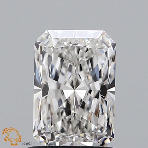 1.13 Carat Radiant Shaped, Ideal Cut, F Color, VVS2 Clarity, IGI Certified Lab Grown Diamond