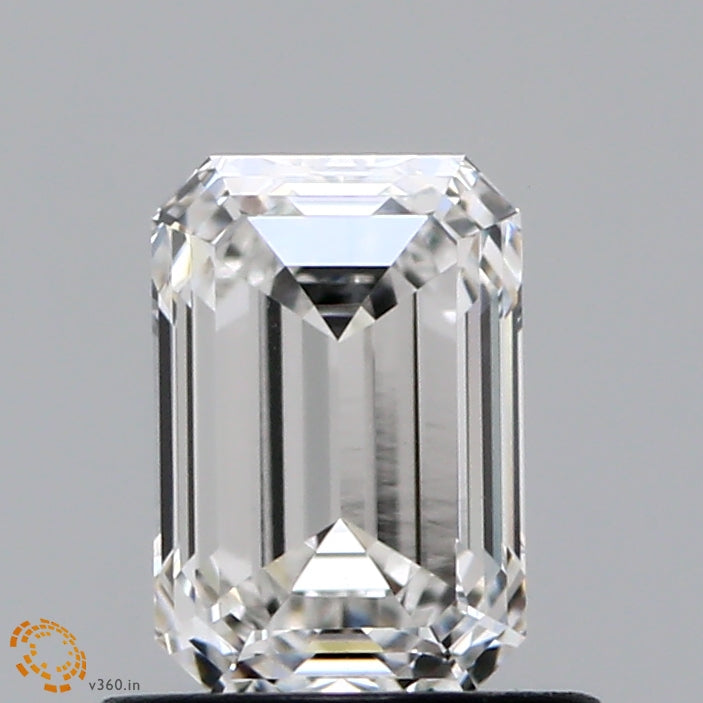 0.91 Carat Emerald Shaped, Ideal Cut, F Color, VS1 Clarity, IGI Certified Lab Grown Diamond