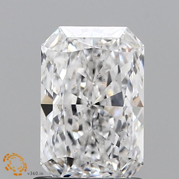 1.23 Carat Radiant Shaped, Ideal Cut, E Color, VS2 Clarity, IGI Certified Lab Grown Diamond
