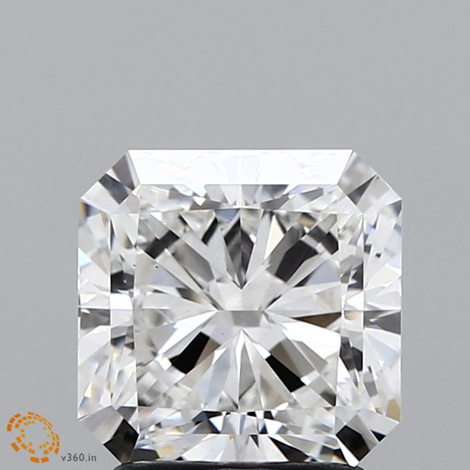 2.08 Carat Radiant Shaped, Ideal Cut, E Color, VS1 Clarity, IGI Certified Lab Grown Diamond