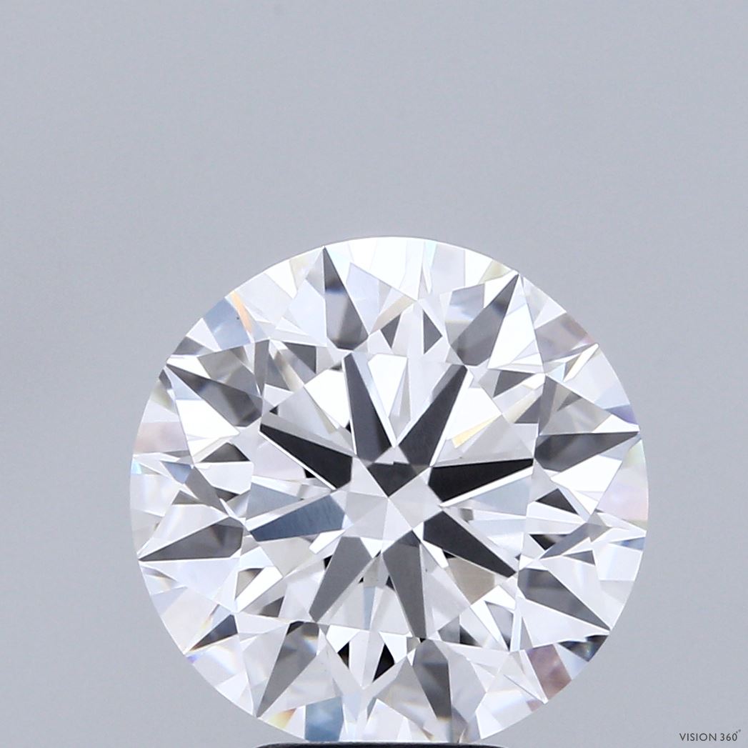 5.03 Carat Round Shaped, Ideal Cut, E Color, VVS2 Clarity, IGI Certified Lab Grown Diamond