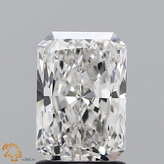 1.51 Carat Radiant Shaped, Ideal Cut, F Color, VS1 Clarity, IGI Certified Lab Grown Diamond